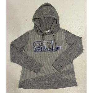 NHL ST LOUIS BLUES WOMENS GRAY VENTURE HOODIE SWEATSHIRT SIZE SMALL PULLOVER